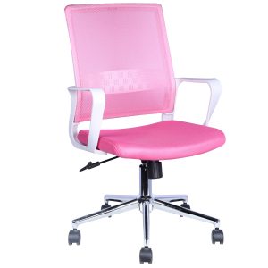 Pisarniški stol LAURA črna - roza