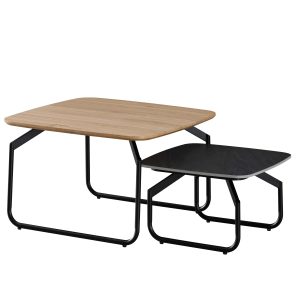 Klubska miza LOVASEN 2-set rjava + črna