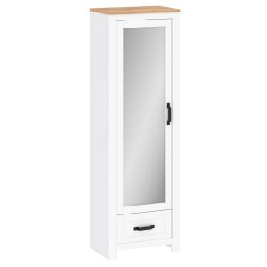 Garderobna omara TEOLO 4 bela + hrast