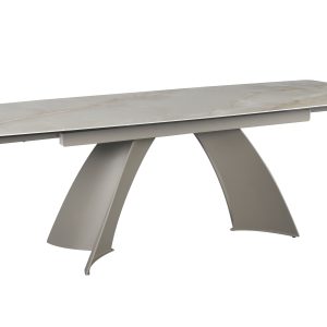 Raztegljiva miza TOKYO (40+200+40)x95x76cm rjav marmor