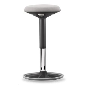 Barski stol VALORA črno-siv