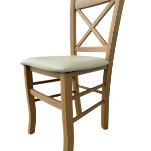 Chair LIANA oak-brown PU beige